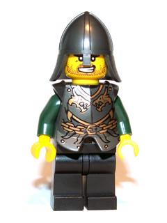 LEGO Minifigure-Kingdoms - Dragon Knight Armor with Chain, Helmet with Neck Protector (Chess Bishop)-Castle / Kingdoms-CAS507-Creative Brick Builders